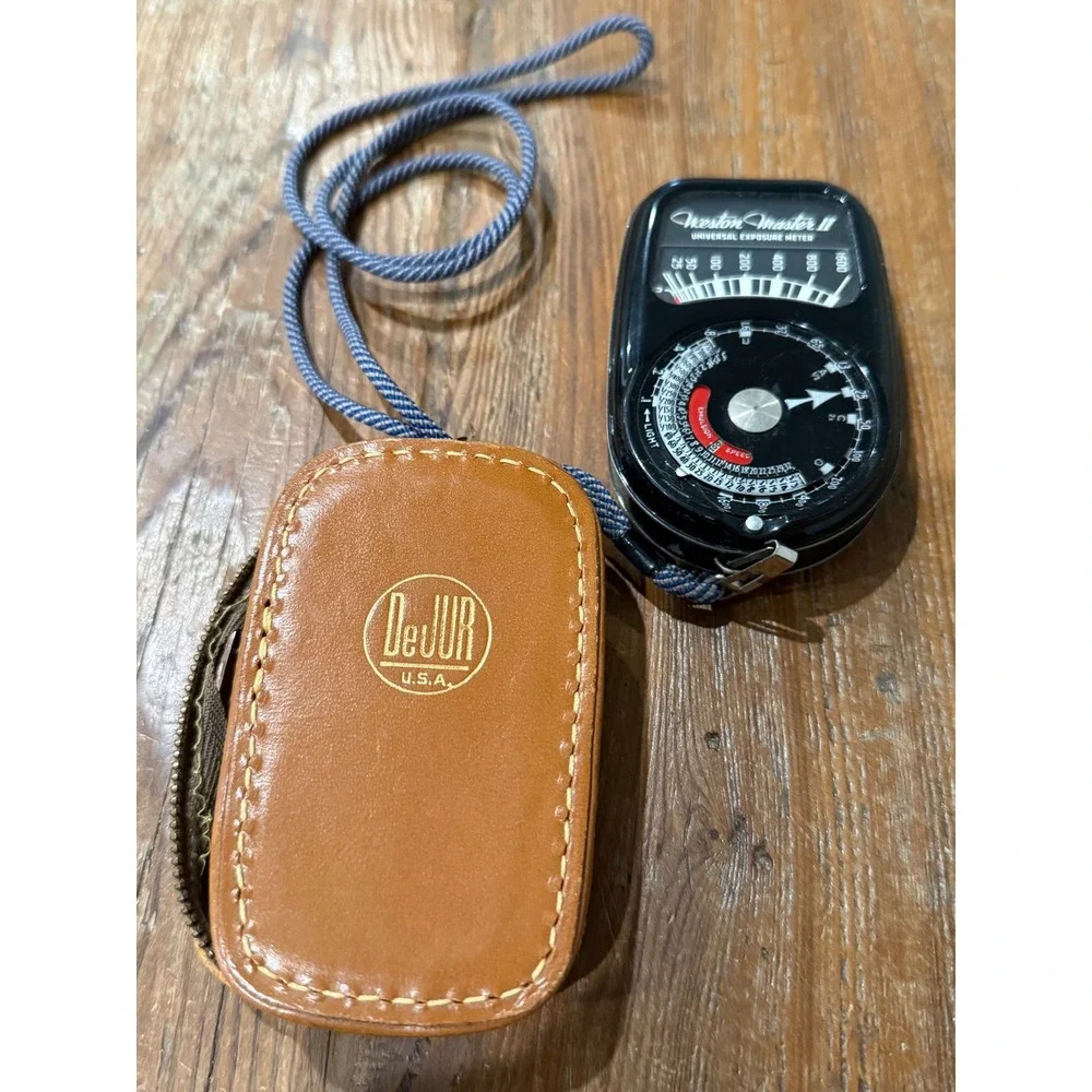 Weston Master II Universal Exposure Meter Vintage Photography Tool Leather USA